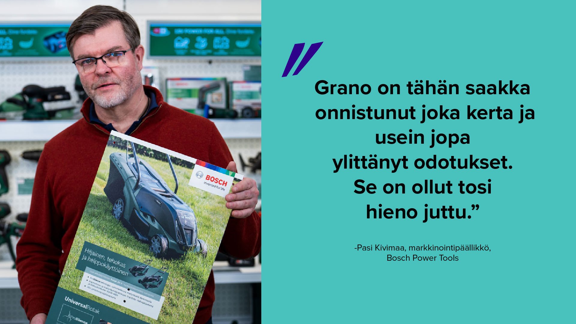 Bosch arvostaa Granon vahvaa asiakaslähtöisyyttä