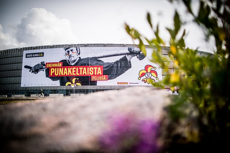 Granon tuottama jättimäinen suurkuvabanderolli Hartwall Arenalla