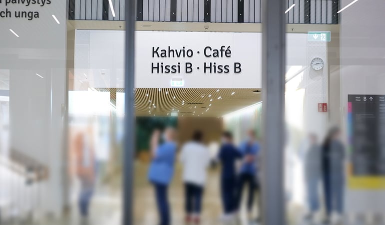 Grano tillverkade och monterade alla informationsskyltar i ÅUCS nya T3-sjukhus
