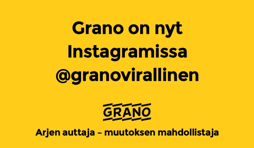 Seuraa Granoa Instagramissa käyttäjänimellä @granovirallinen