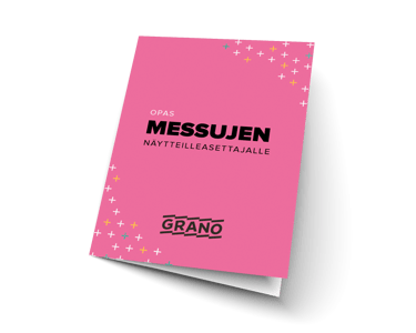 Opas messujen naytteilleasettajalle