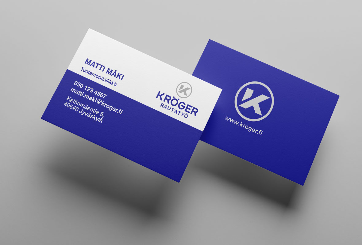 Rautatyö Kröger Yritysilme Logo Värimaailma Typografia Grano