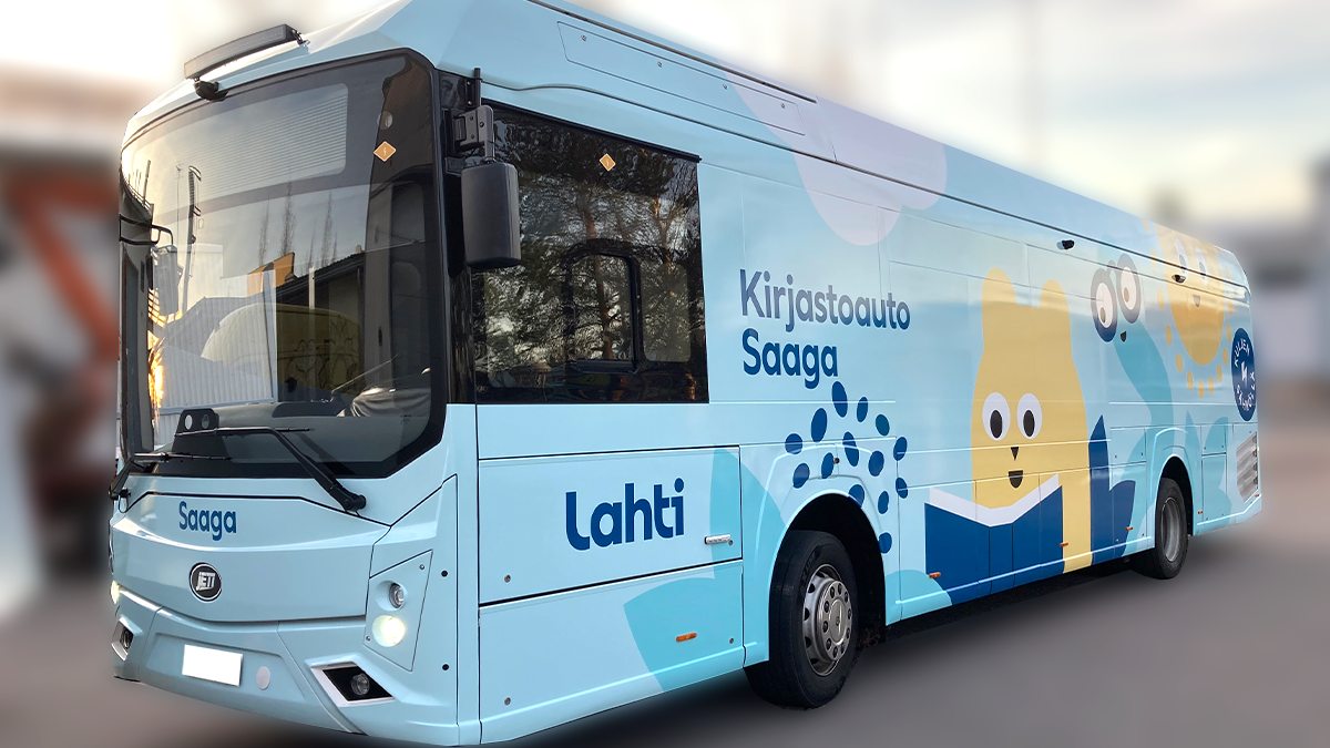 ajoneuvoteippaukset-kirjastoauto