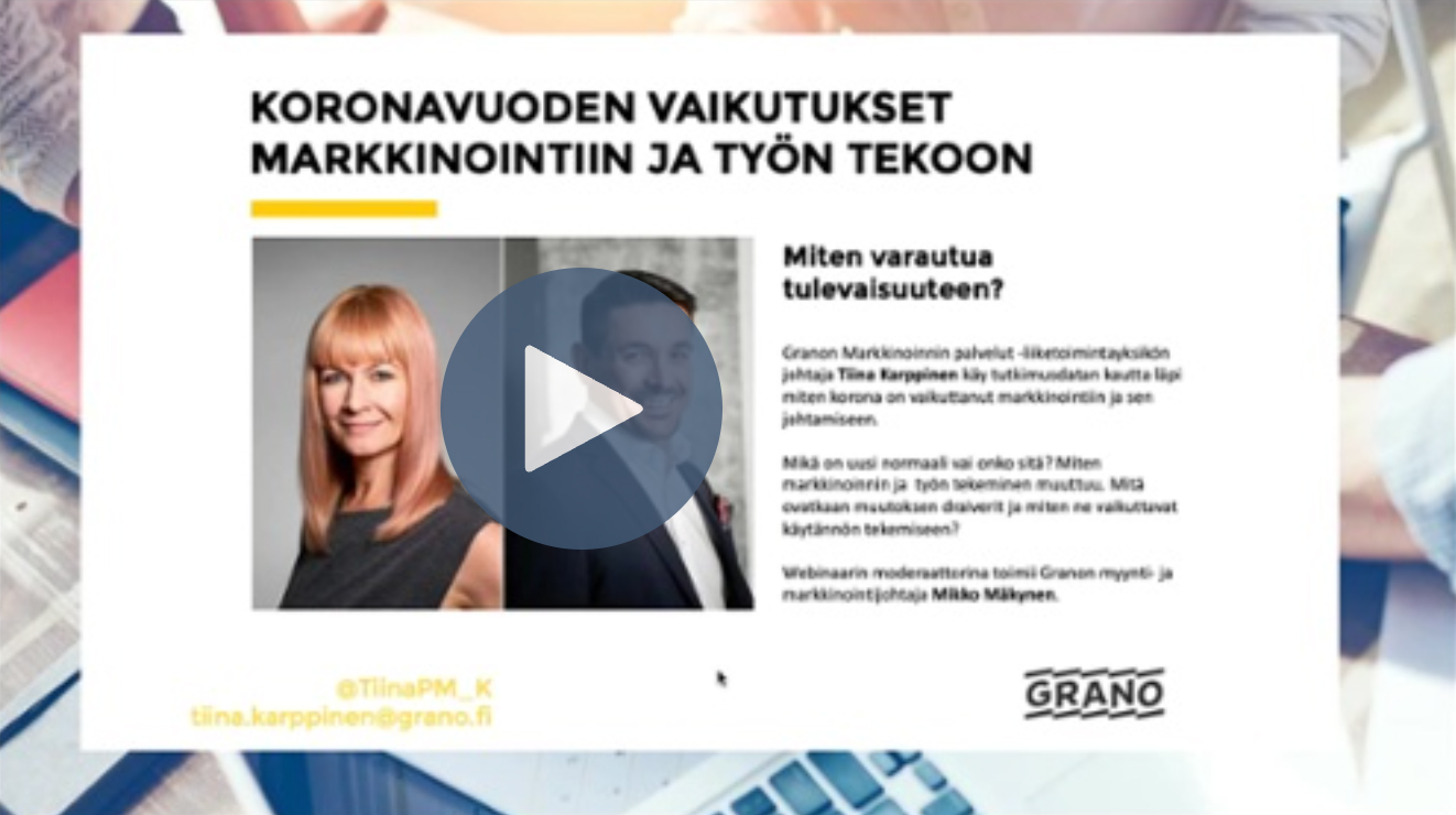 Webinaaritallenne: Koronavuoden vaikutukset markkinointiin ja työntekoon